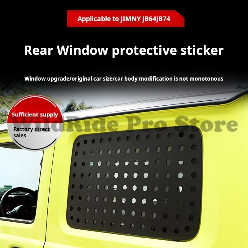 

For jimny2018 -2021 Jimney JB64, JB74 tail window glass aluminum-aluminum alloy round hole model