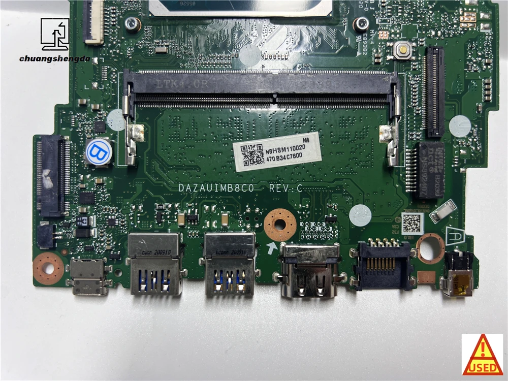 Imagem -04 - Laptop Motherboard para Acer A51555g A315-57g I51035g1 Totalmente Testado Funciona Juntos Dazauimb8c0