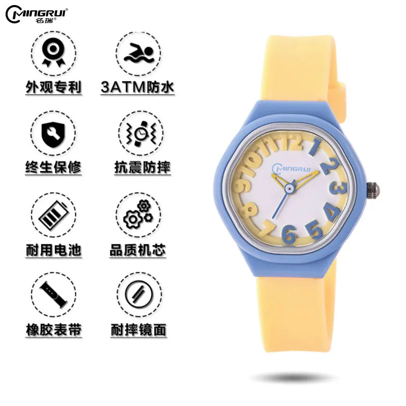 جديد أطلقت كاندي اللون الأرقام العربية الطلب مؤشر الكوارتز ساعة مضادة للماء الفتيان والفتيات ساعة رياضية للأطفال