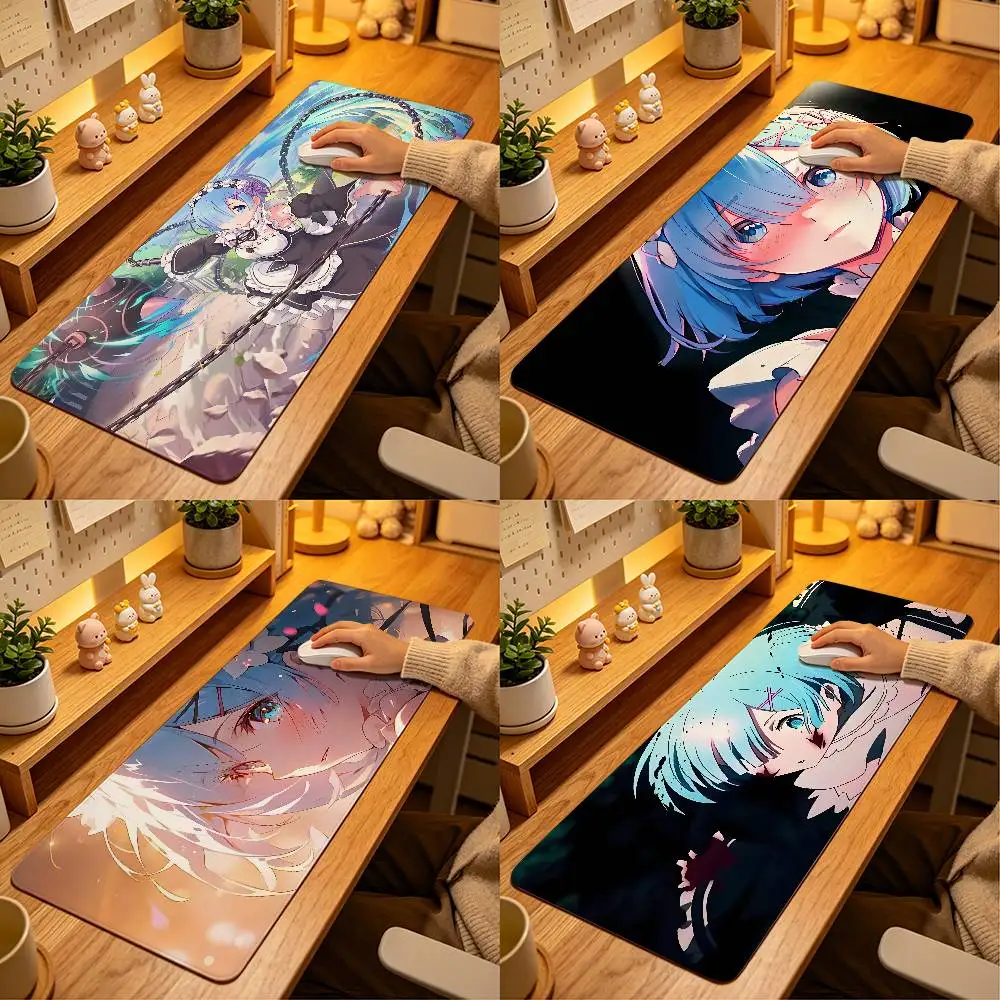 Anime R-ReZero R-Rem Mouse Pad Computer Mat Deskpad Laptop Keyboard Mat Office Large Landscape Mousepad