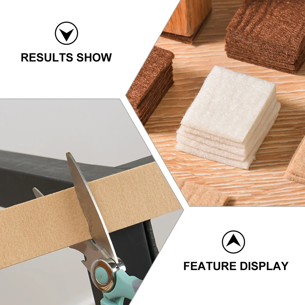 

DIY Self-Adhesive Furniture Felt Pad Easy to Cut and Stick for Floor Protection and Door Window Seal Strip Furniture Felt Mat