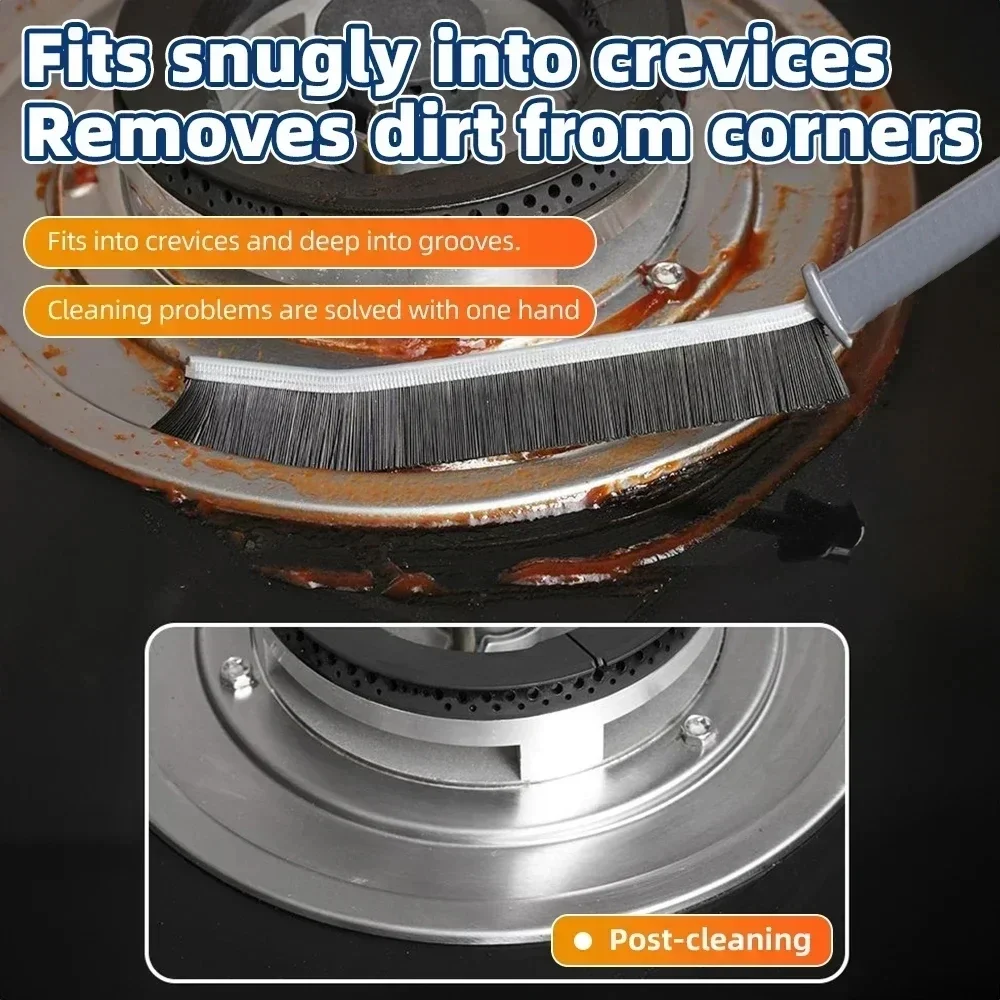 Hard-Bristled Crevice Cleaning Brush Kitchen Toilet Dead Angle Scrubber Corner Tile Grout Joints Crevice Cleaning Tools