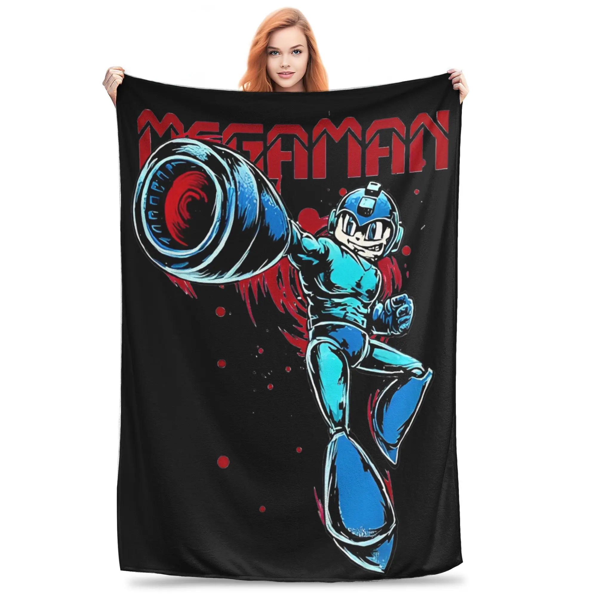 Megaman X    Rockman Gaming Fuzzy Blankets  Custom Throw Blanket for Home 200x150cm Quilt