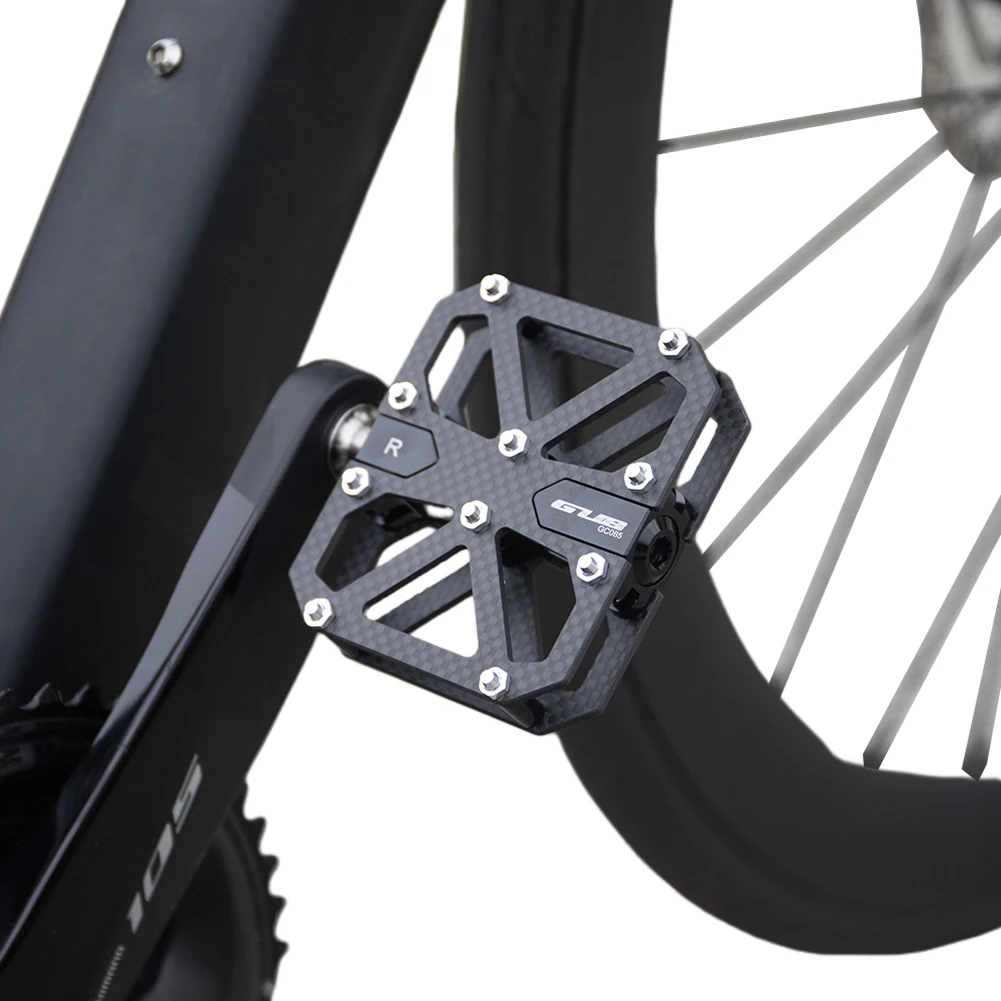 

2 шт. сверхлегкие велосипедные педали с титановой осью и 3 подшипниками, легкие плоские педали с противоскользящим покрытием для горных и шоссейных велосипедов