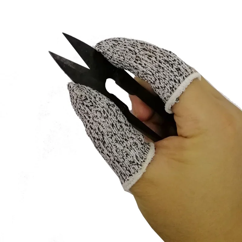 New Grade 5 HPPE Anti Cutting Finger Covers Carving Thumb Knives Picking Wear-Resistant Protective Fingers 5 Pieces