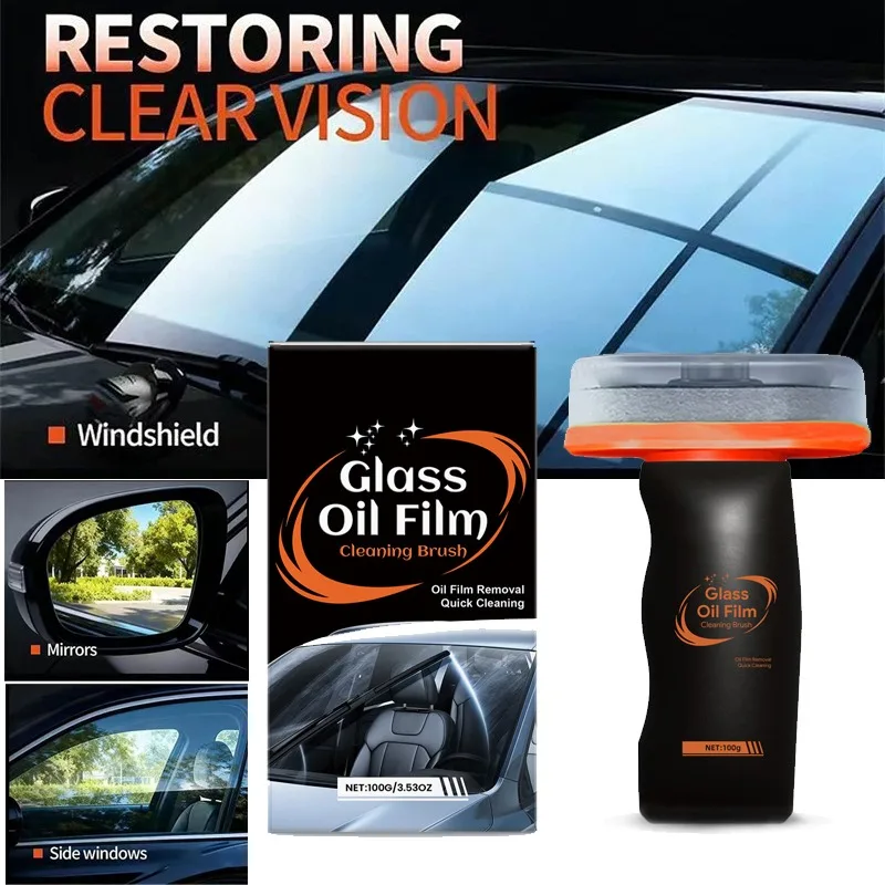100g Auto Glass Windshield Cleaner Anti Fog Car Oil Film Removal Hydrophobic Cleaner Car Windshield Glass Water Rain Repellent