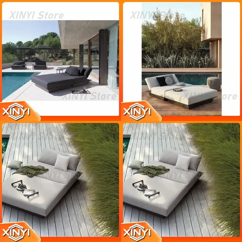 Outdoor Furniture Set for Couch Lounge Garden Sofa Beach Hotel Poolside Patio Aluminium Sun Bed