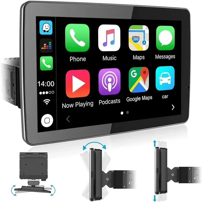 

Автомагнитола Bluetooth: 9-дюймовый сенсорный IPS-экран с CarPlay, Android Auto, MirrorLink, камерой заднего вида, FM/AM-радио