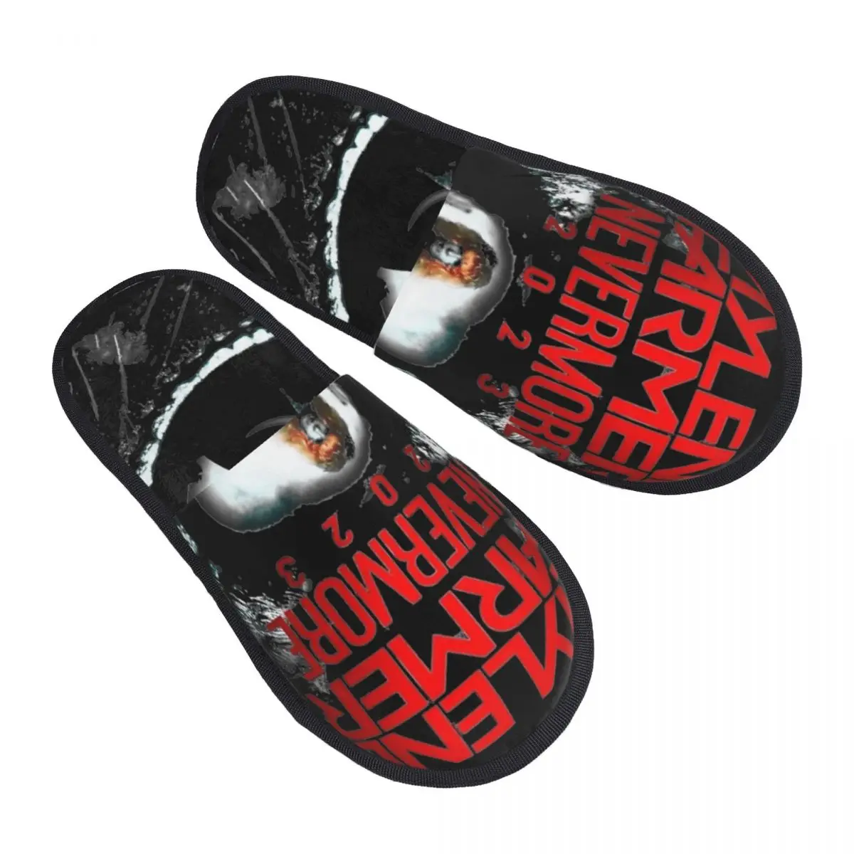 Mylene Farmer 2023 Nevermore Winter Cotton Plush Slippers For Women Living Room Famous Singer Cozy Memory Foam Slides Non-skid