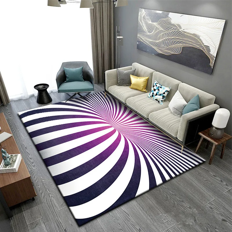 Geometric Carpets For Living Room Anti-slip Pattern Print Indoor Home Floor Mat Velvet Kids Bedroom Room Bedside Decor Area Rugs