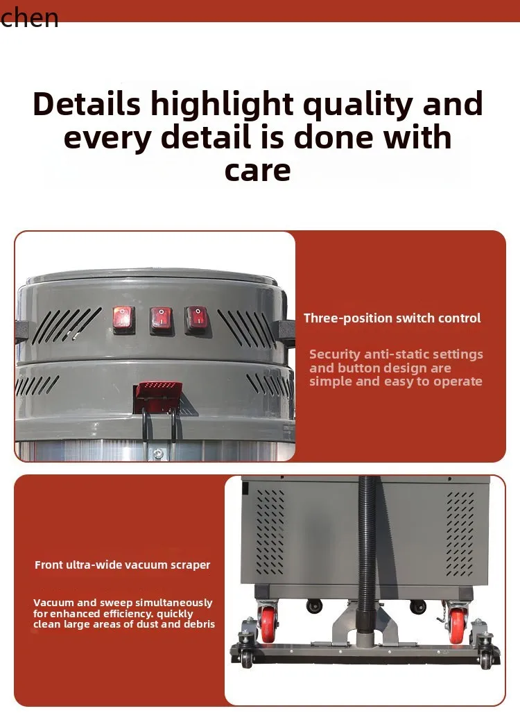 HXL Industrial Vacuum Cleaner High Power Vacuum Cleaner Workshop Cleaning Vacuum Cleaner