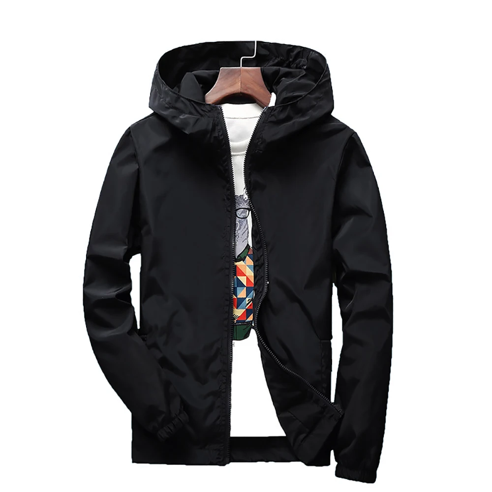 2023 primavera e autunno maschio nuova moda Casual giacca a vento con cappuccio cerniera cappotti caldi parka giacche per uomo Trend Streetwear top