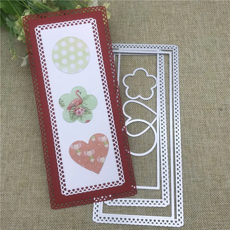 mold Irregular rectangular Metal Cutting Dies Stencils For DIY Scrapbooking Decorative Embossing Handcraft Die Cutting Template