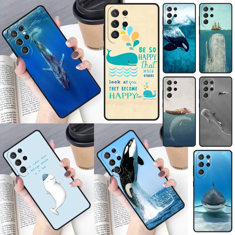 Blue Whale Ocean Sea Incredible Cover For Samsung Galaxy S23 Ultra S22 S20 S21 FE S8 S9 S10 Plus Note 10 20 Ultra phone Case