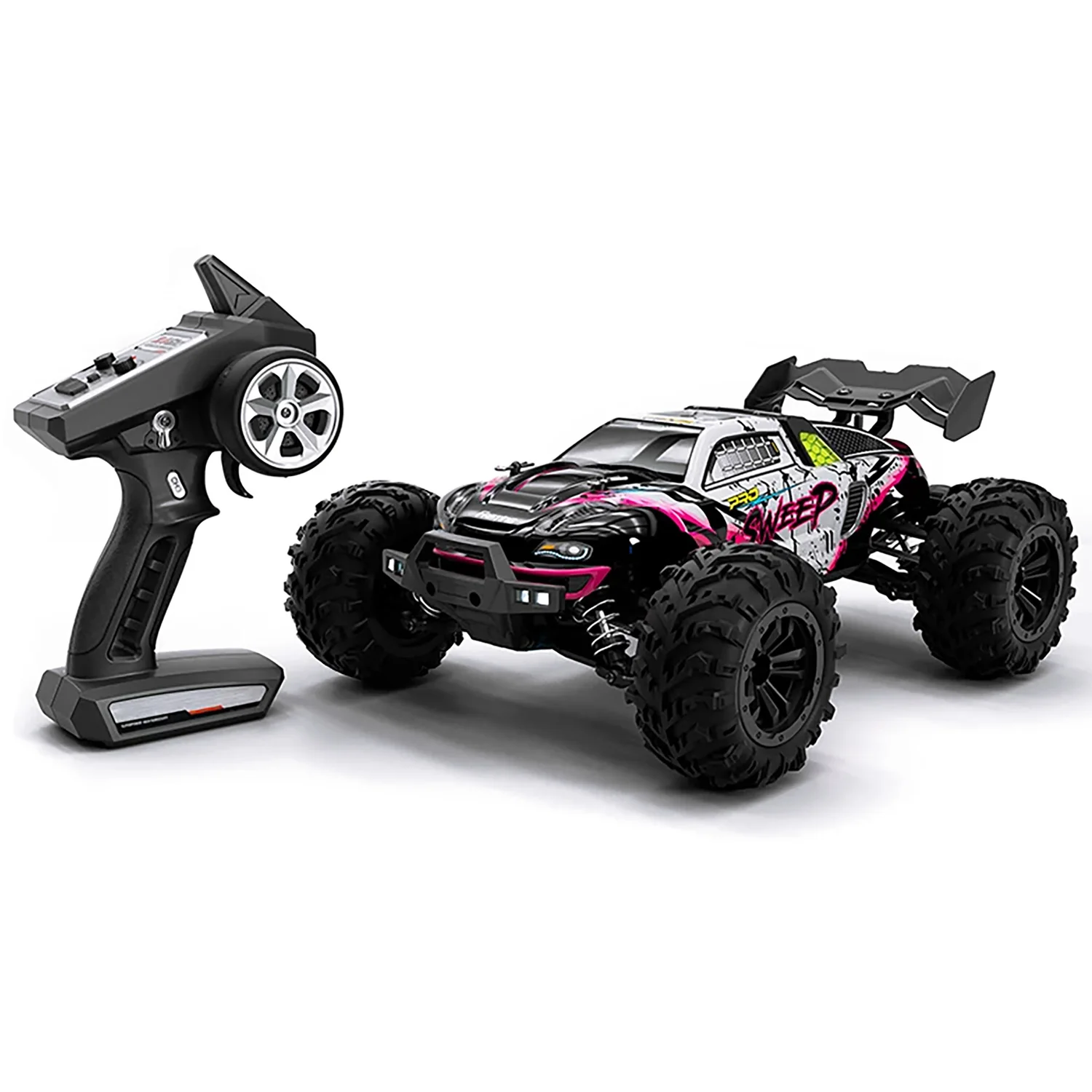 1/16 4x4 controle remoto fora de estrada carro scy 16101pro rc monster truck captador luz led 390 motor escovado modelo de simulação veículo