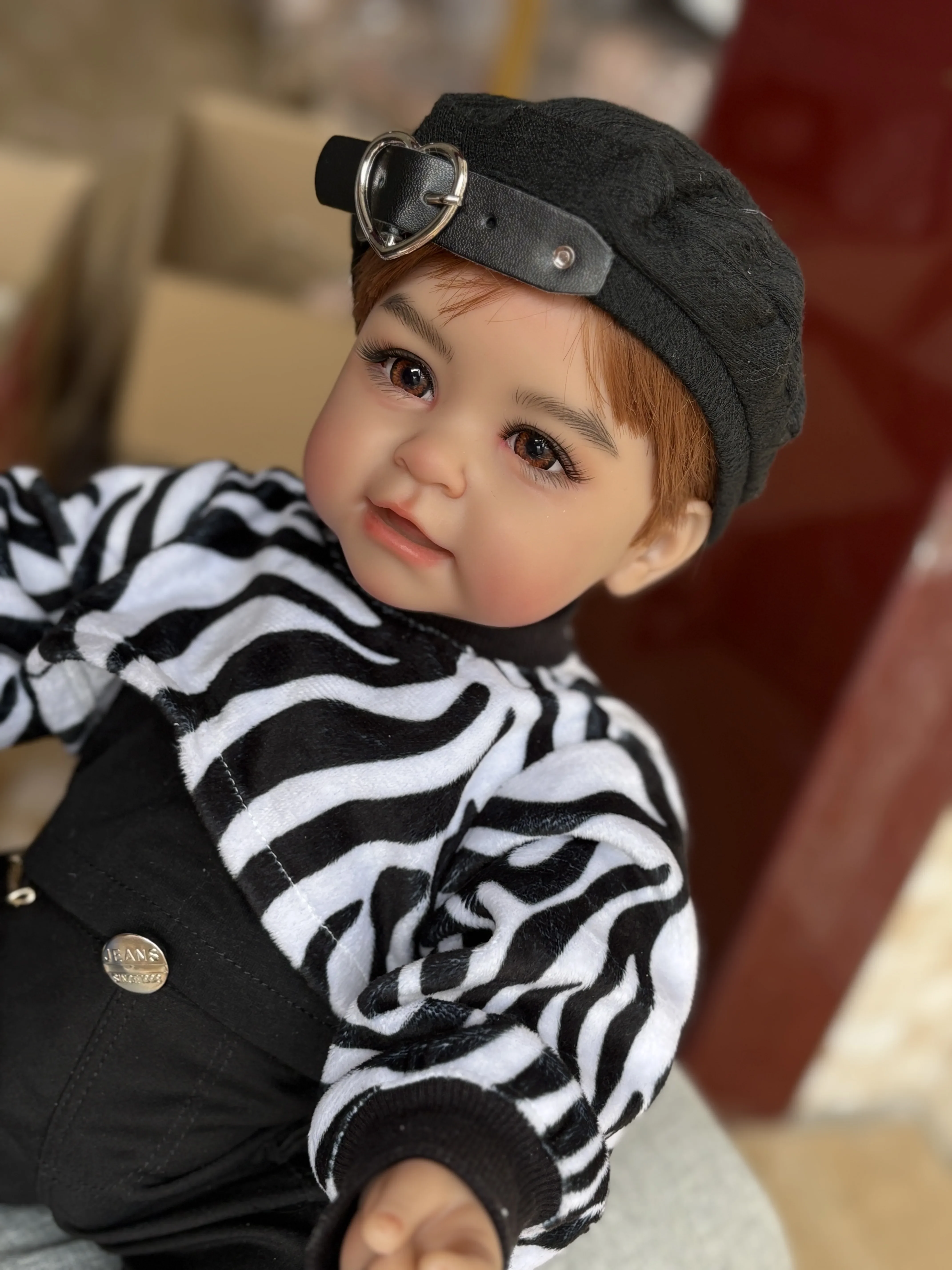 Dls personalizado fornecimento limitado 50cm bebê reborn adora com cabelo enraizado à mão já acabado boneca presente de natal