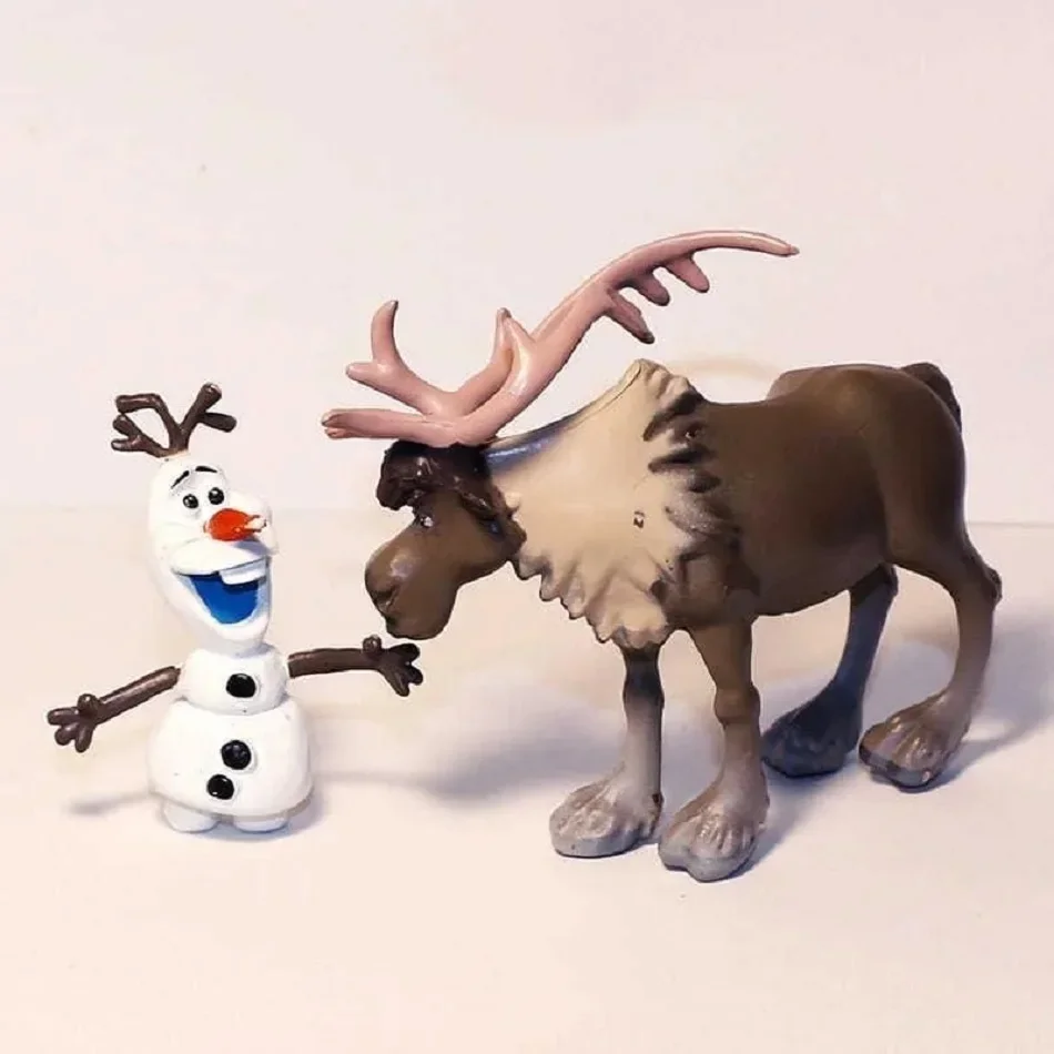 5 pçs/set Frozen A Rainha Da Neve Princesa Anna Elsa Action Figure Kristoff Sven Olaf PVC Modelo Bonecas Coleção Brinquedos de Presente de Aniversário