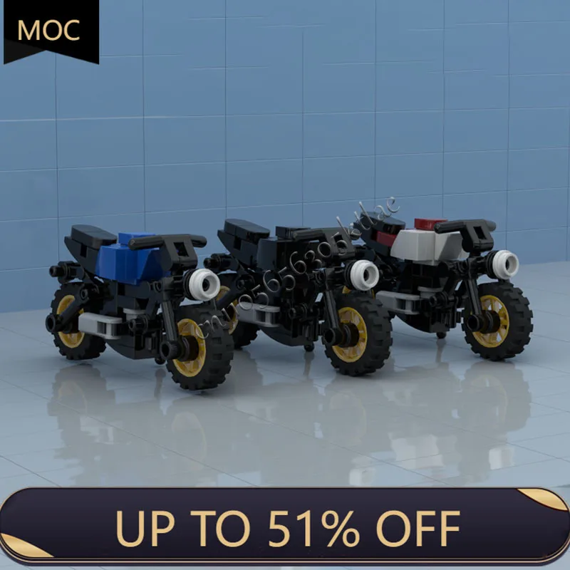 

126 шт. MOC Speed Competition Series XSR900, строительные блоки для мотоцикла, модель DIY, креативные технологии, кирпичи, игрушки, детский праздничный подарок