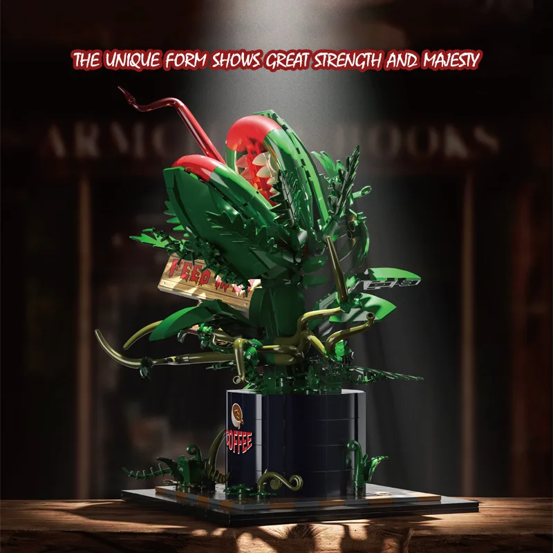 

838PCS Creative Piranha Plant Building Blocks Chomper Potted Horrors Flower Assemble Bricks Collection Toys Gift For Adult Kids