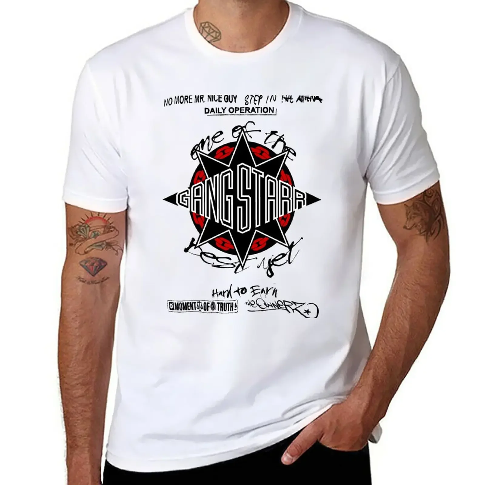 Gang Starr , The Discography T-Shirt blacks boys whites mens cotton t shirts