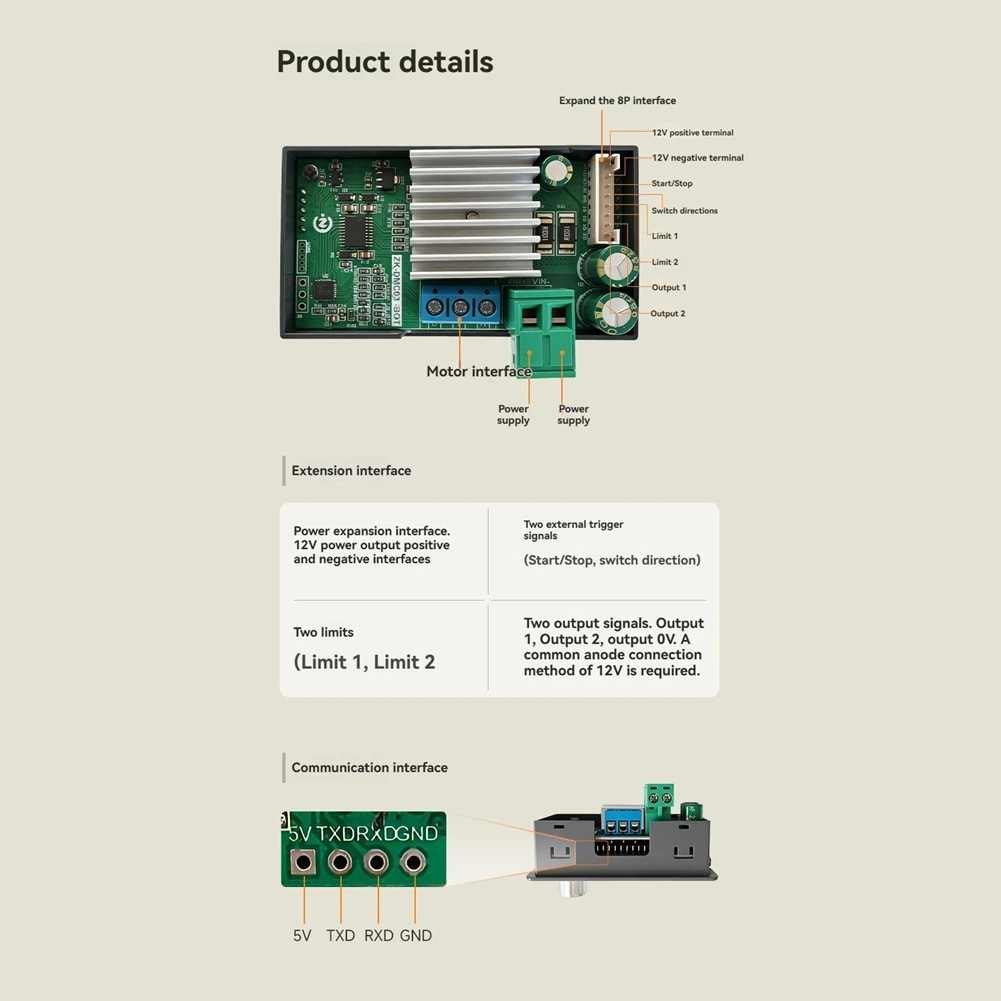 Dynamic DMC03 Brushless Motor Controller 300W DC Brushless Sensorless Motor Drive Forward/Reverse Speed Controller DC12-30V