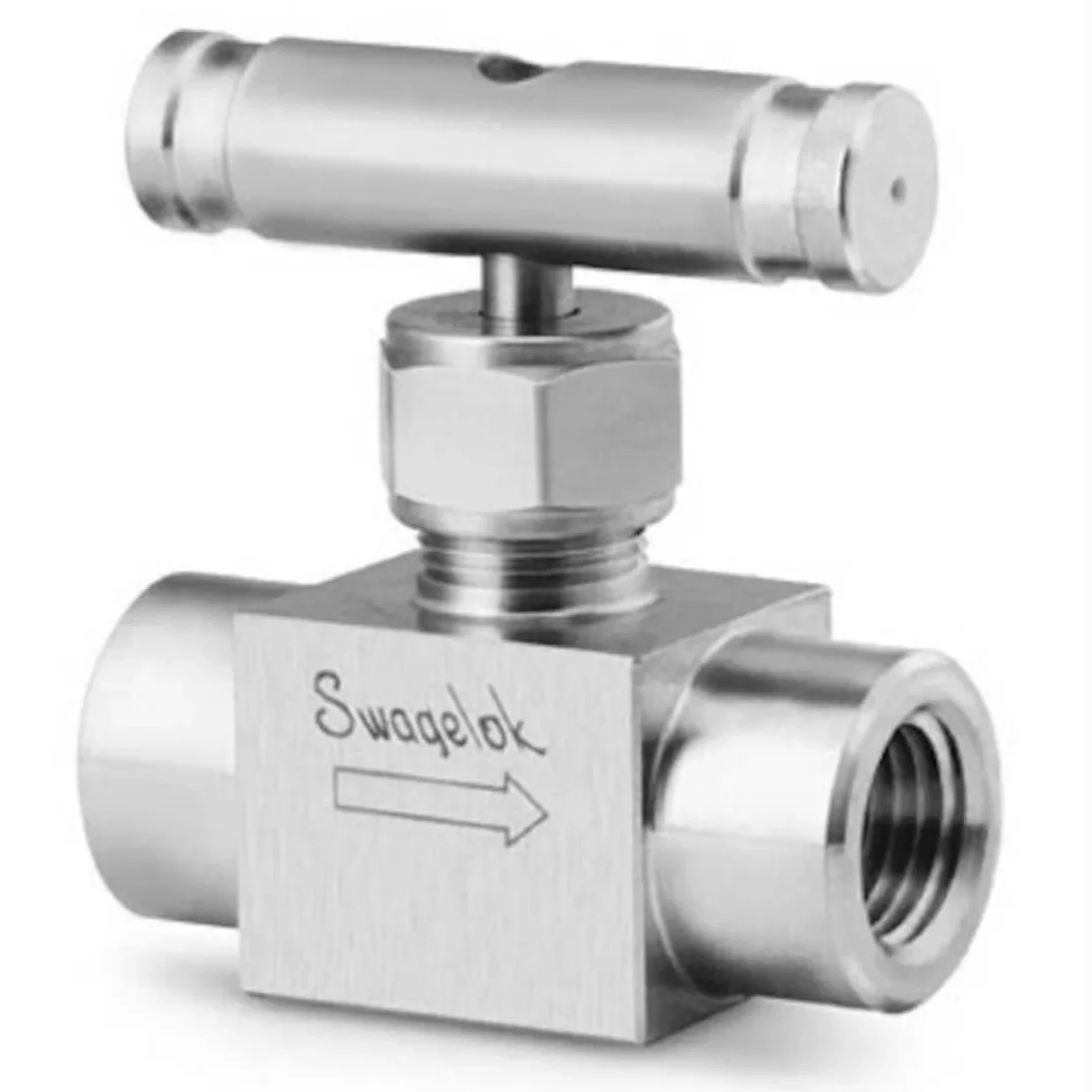 SS-20VF4RT Stainless Steel Integral Valve Cap Needle Valve 0.21Cv1/4in Tapered ISO Internal Thread