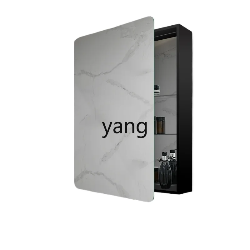 Yjq space aluminum bathroom mirror cabinet toilet storage integrated storage separate wall-mounted bathroom mirror