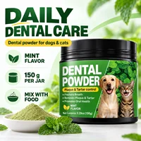 Pet Dental Powder for Dogs & Cats 150g Mint Flavor Fresh Breath Oral Care with Probiotics Kelp Easy Mix Food Topper Everyday Use 3
