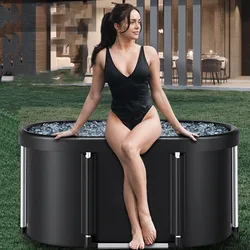 Ice Bath Tub with Cover for Athletes Portable Cold Plunge Tub 109 Gal Capacity for Cold Water Therapy Ice Baths at Home Outdoor