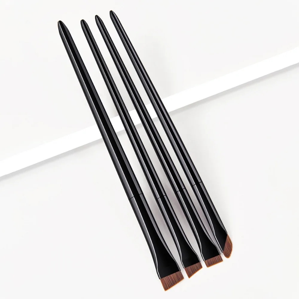 KSHBO New 2/4 Pieces/set Eyebrow Contour Brush Eyebrow Eyeliner Brush Portable Small Angle Eyebrow Brush Female Makeup Tool