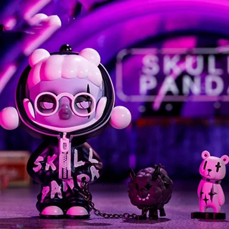 

POP MART Skullpanda Panda, модная слепая коробка, игрушки, модная слепая коробка, игрушка, загадочная коробка, фигурка-сюрприз, милая модель, подарок на день рождения
