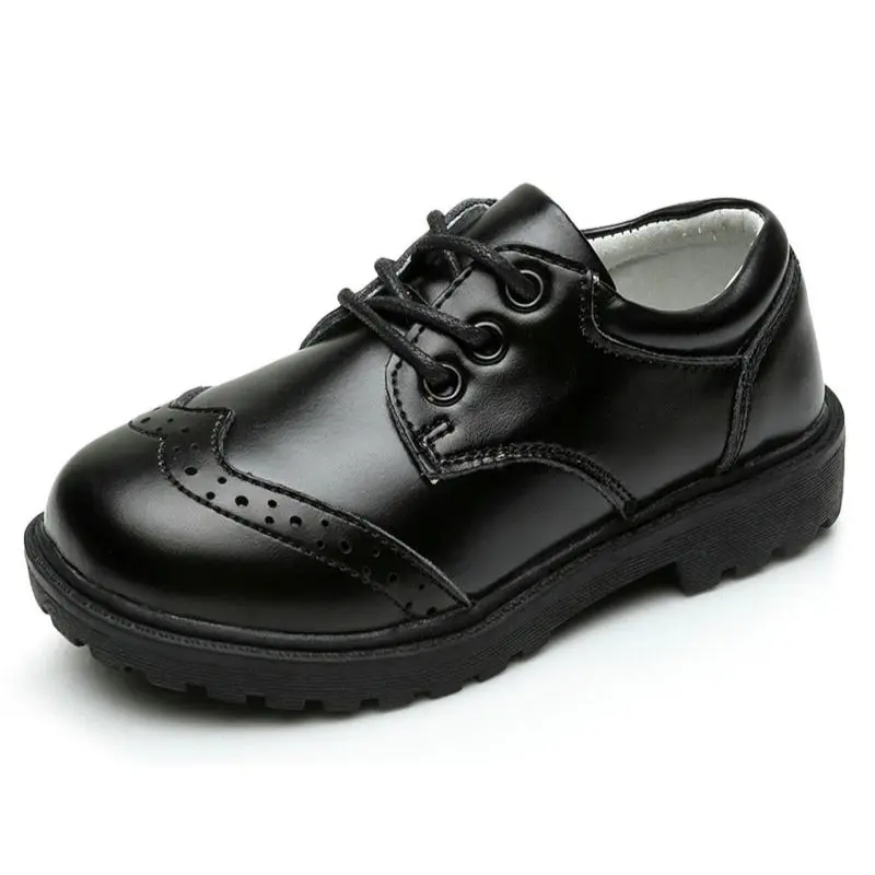 Children Leather shoes Cow Leather school students footwear Lace-up