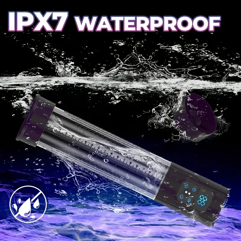 جهاز استمناء للرجال شفاف بصري 2 في 1 لعبة جنسية أوتوماتيكية للذكور مع 3 أوضاع شفط و3 أوضاع شفط قوية و4 أوضاع تدريب