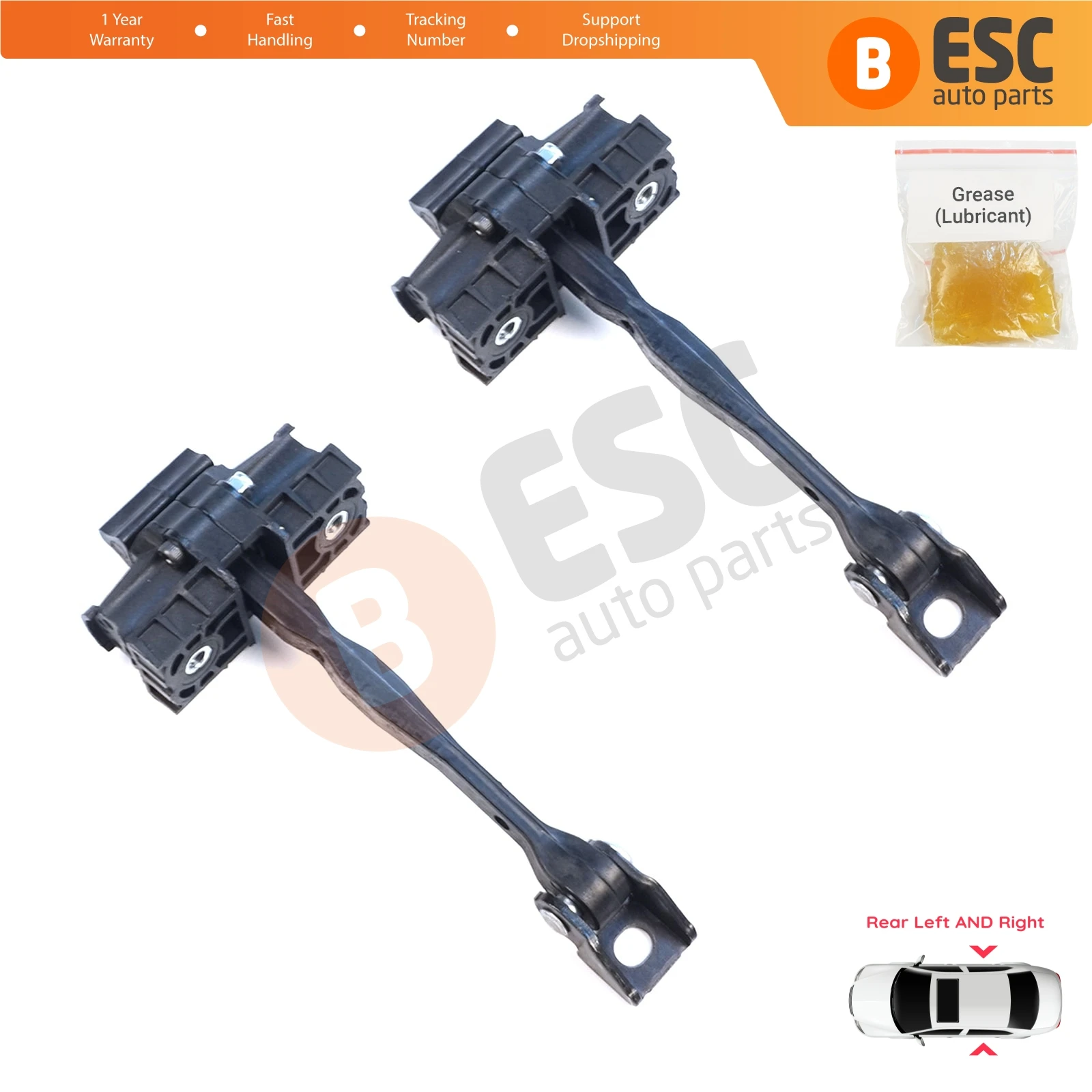 EDP1666-1 2 Stuks Achterdeur Scharnier Rem Stop Check Assy Limiter Strap voor Leon MK4 KL KU 2020-On 4/5-Deur 5FA839179