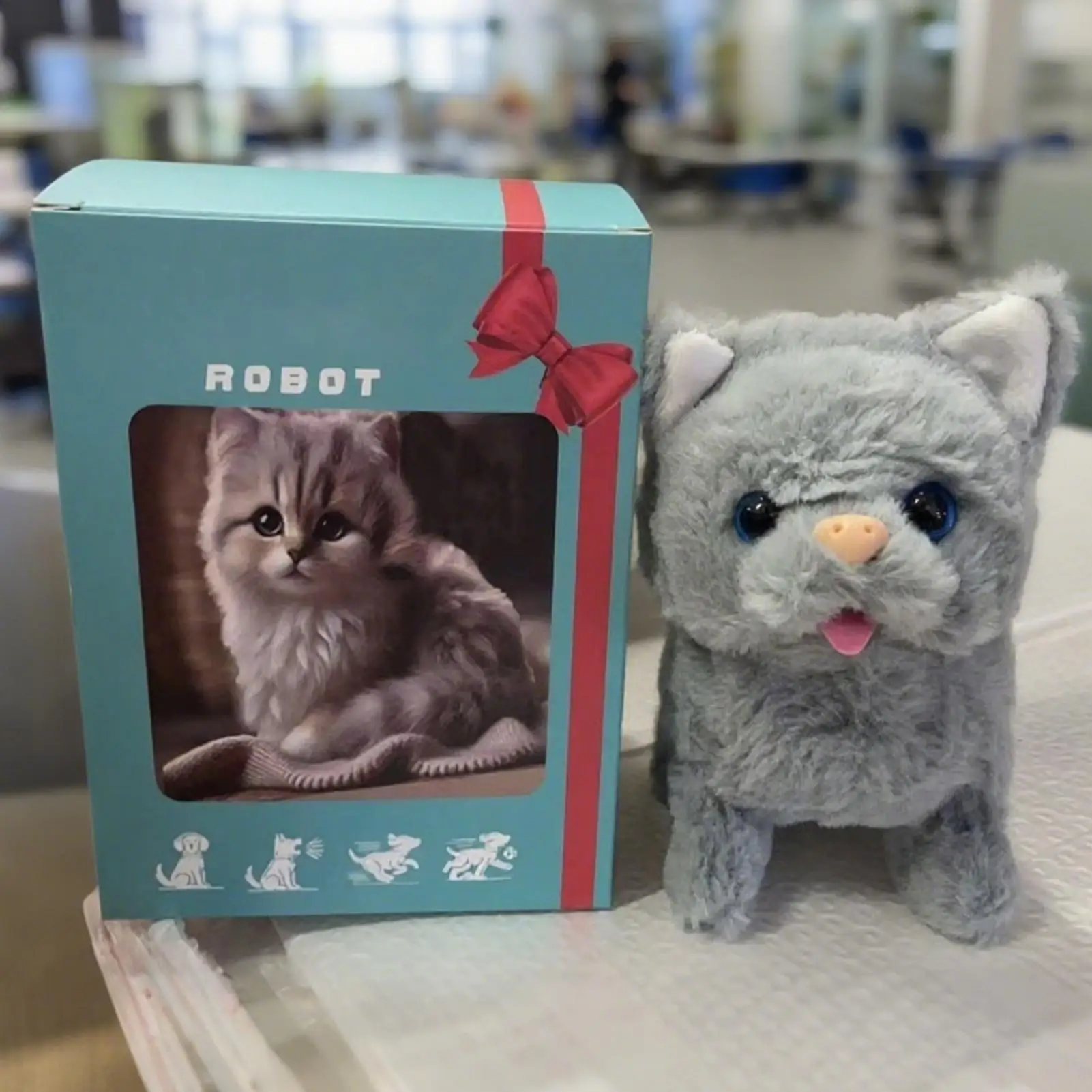 

My Robot Kitten Plush Toy Realistic Stuffed Animals Doll Interactive Robotic Emotional Toys Electric Cat Toy Kids Birthday Gifts