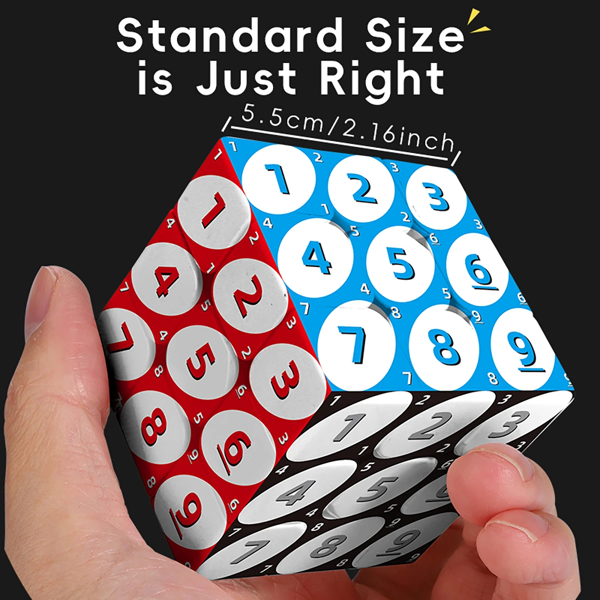 Magic Cube 3x3x3 3D UV พิมพ์ตัวเลขสีปริศนาบรรเทาความเครียดมืออาชีพความเร็วเรียบเกมของเล่นเด็กของขวัญ