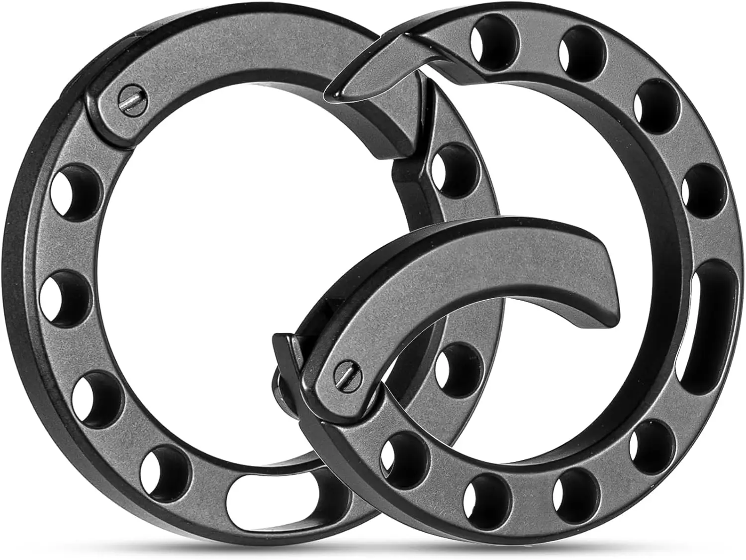 

TIMULTI Titanium Round Keychain Carabiner Clip,Quick Release Keychain for Men, Key Chain Clip with Key Rings for men gift