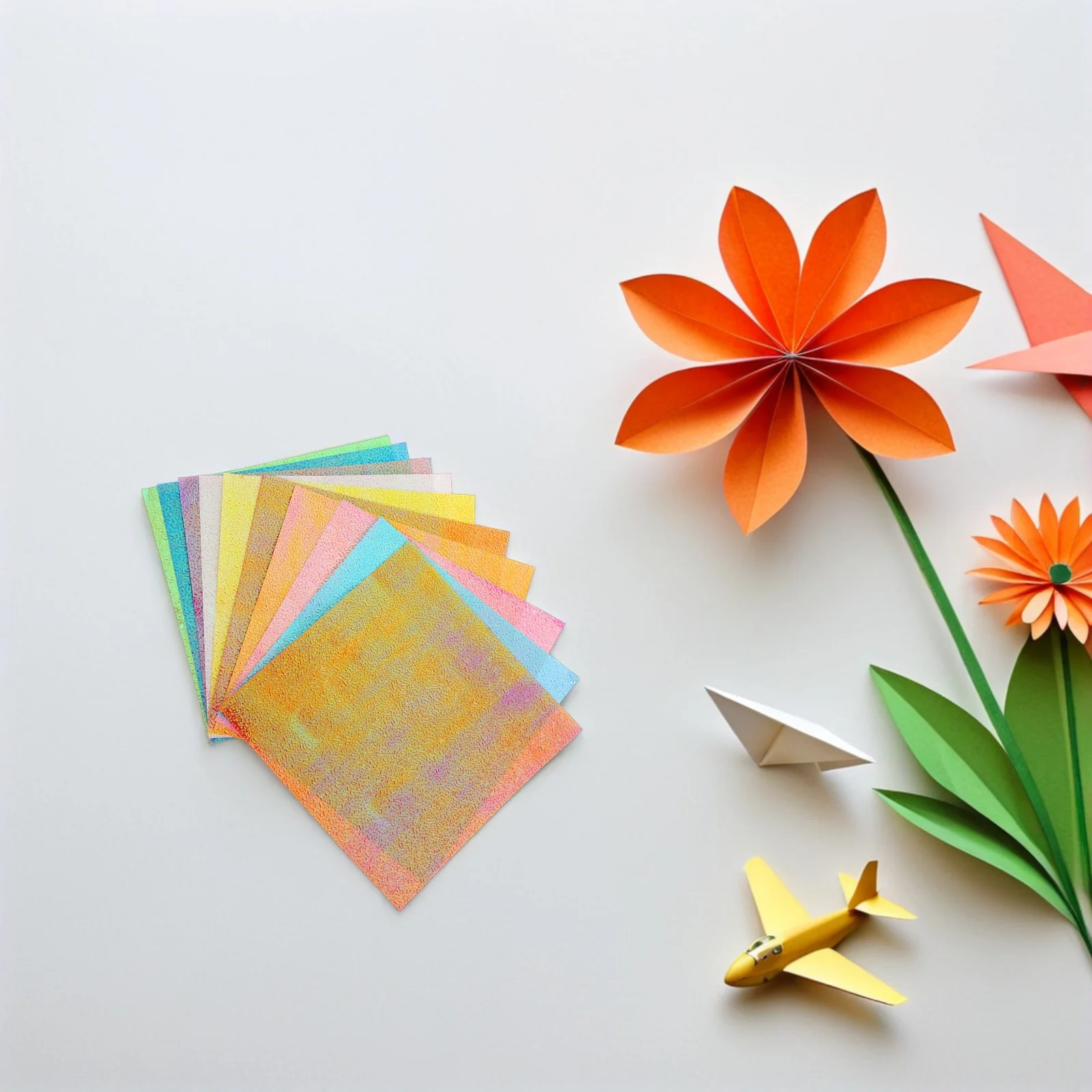 150 قطعة من أوراق اوريغامي المربعة اللامعة قزحي الألوان لمشاريع فنية ورقية قابلة للطي ذاتية الصنع للبالغين 3.85 × 3.85 بوصة