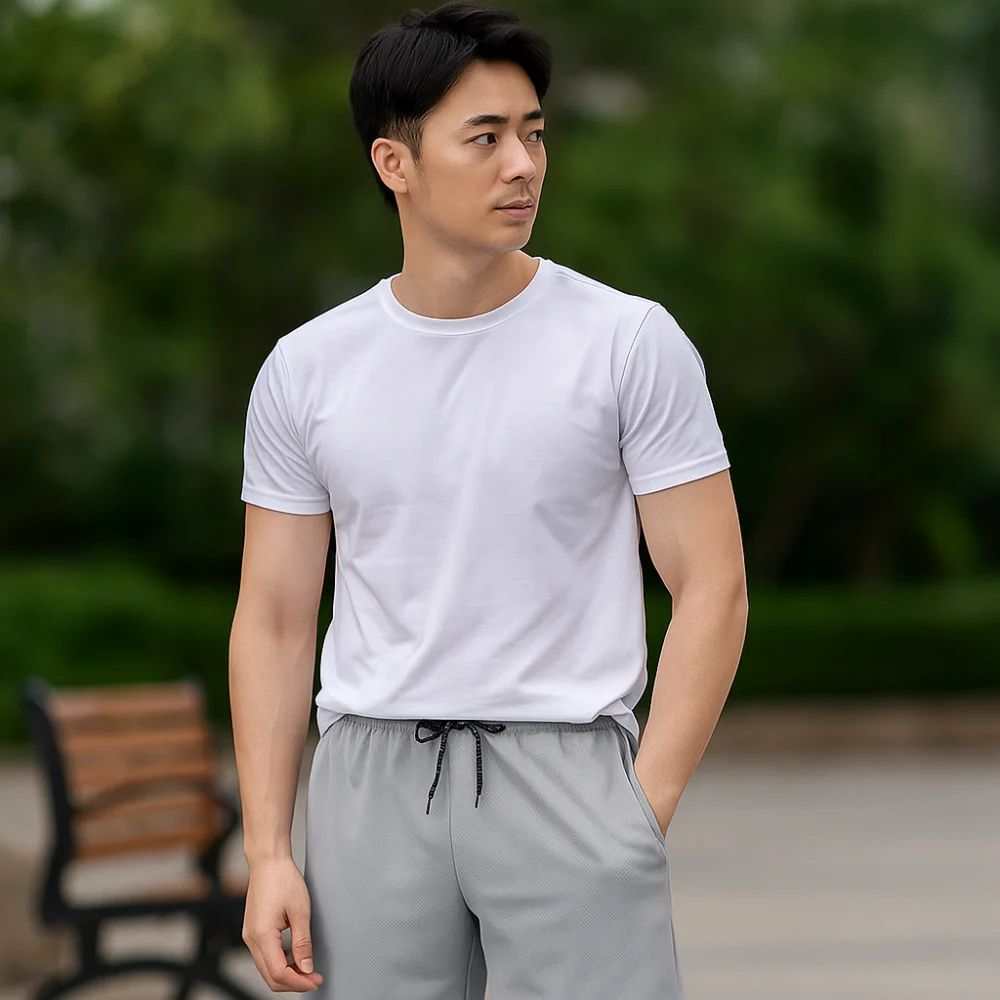 

Лето 2025 г., быстросохнущие шорты, экологически чистые однотонные полиэстеровые модные повседневные мужские шорты для фитнеса с сеткой