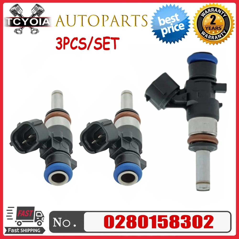 

3PCS/LOT OEM 0280158302 8201238337 16600-9373R Fuel Injector Nozzle For Smart Forfour / Fortwo 453 0.9 TURBO