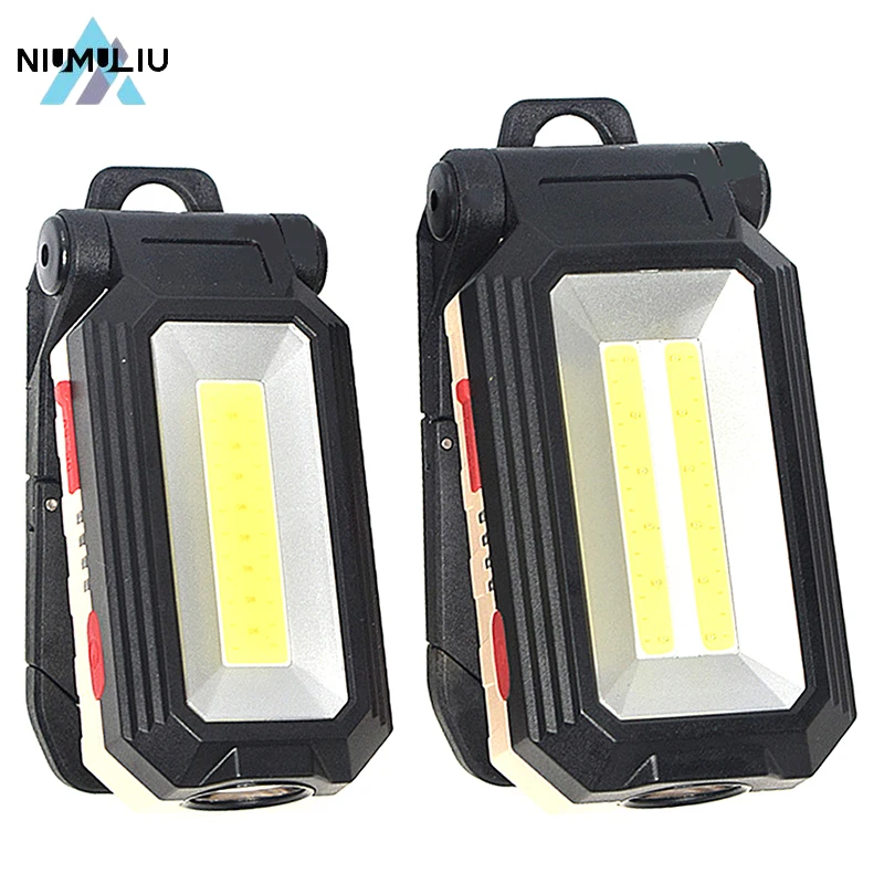 

C2 Portable LED Flashlight USB Rechargeable COB Work Light Adjustable Waterproof Camping Lantern Magnet Design Power Display