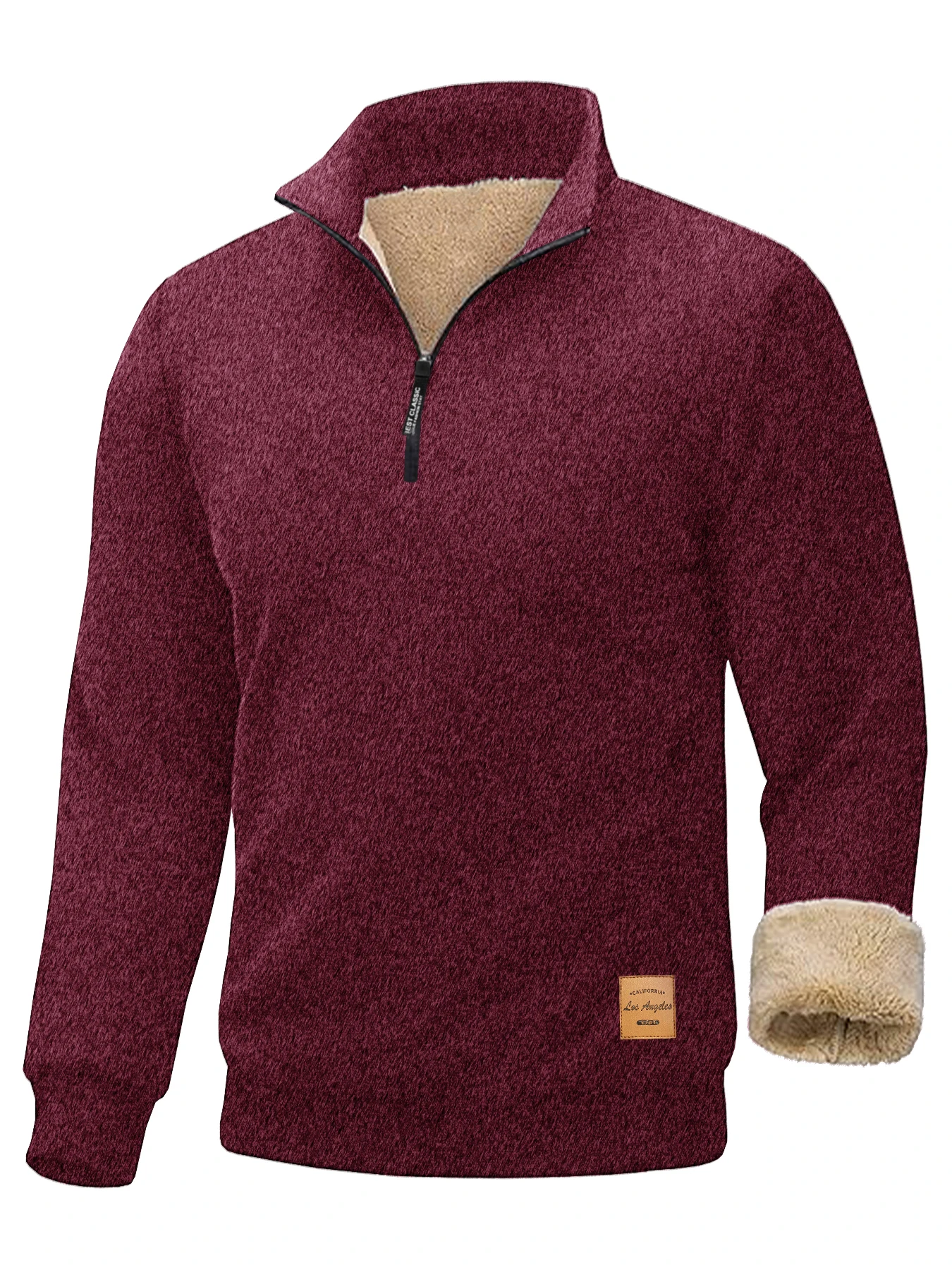 Herren-Pullover mit Viertelreißverschluss, Herbst und Winter, einfarbig, warme Pullover, Oberteile, schmale Passform, Stehkragen, Sport-Langarm-Sweatshirts