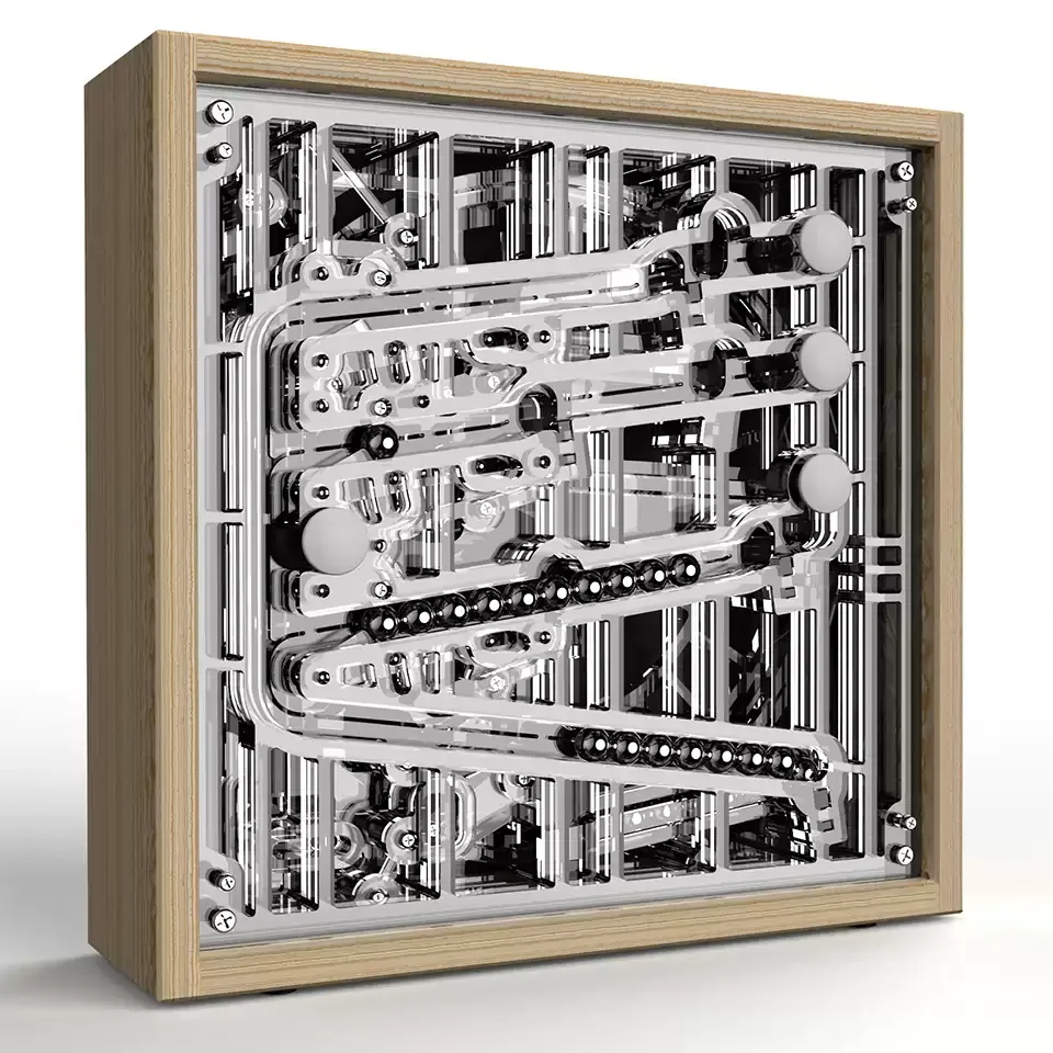 

Creative Steel Ball Track Table Clocks Punk Style Living Room Bedroom Desktop Ornaments Artware Desk Clocks Luxury Home Decor