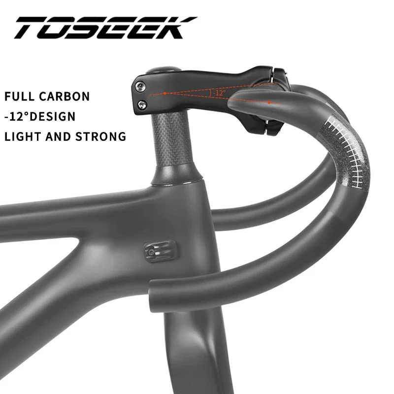 

TOSEEK Carbon Stem 31.8mm Bike Handlebar Stem -12 Degree Bike Power 70/80/90/100/110/120mm Mtb Bicycle Table Bike Part