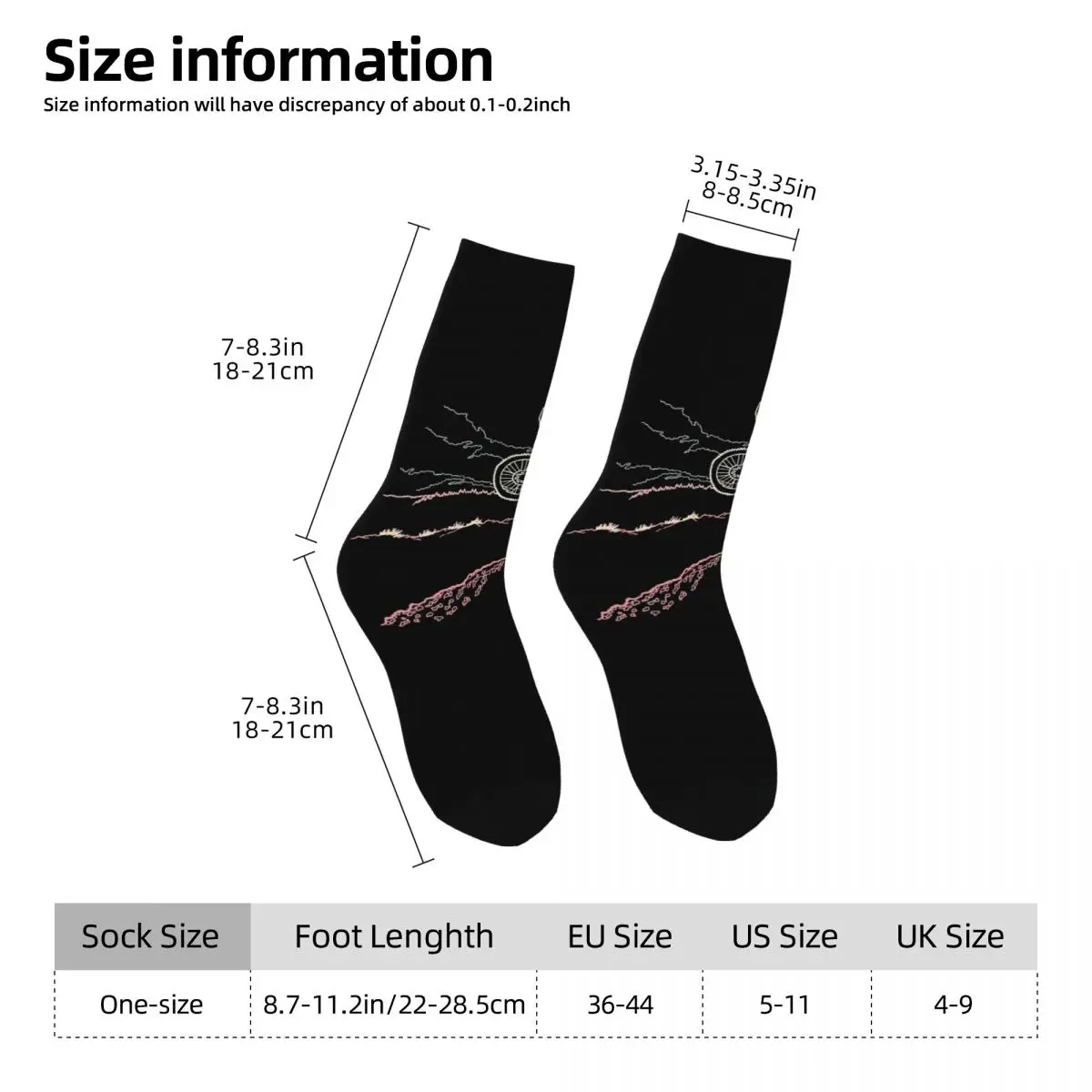 Meias gráficas góticas antiderrapantes de mountain biker, meias macias de escalada masculinas, outono