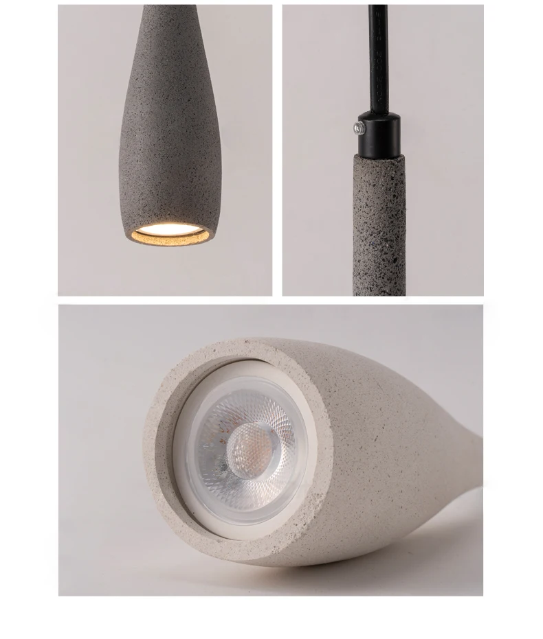 الاسمنت GU10 قلادة LED أضواء الديكور المطبخ بار غرفة نوم غرفة المعيشة LED تركيبات إضاءة معلقة صغيرة تعليق الإنارة