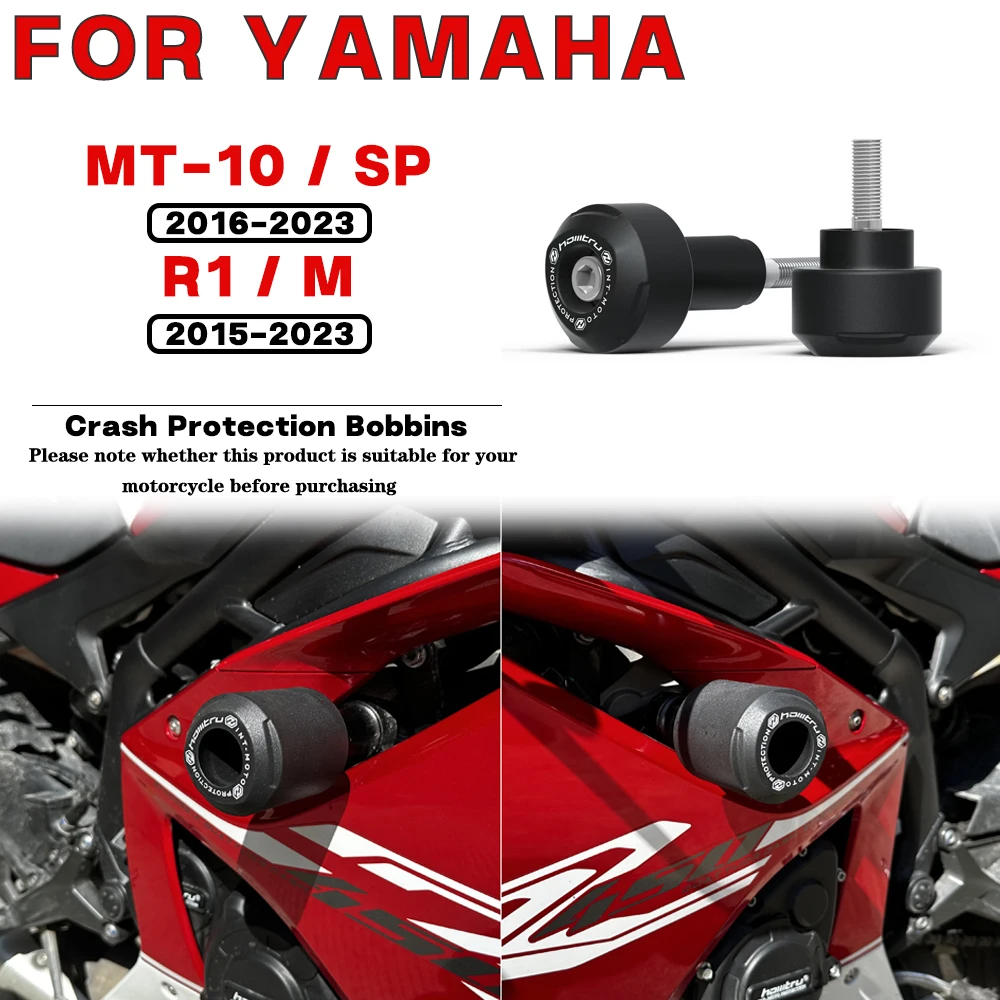 

For YAMAHA MT-10 SP R1 R1M 2015 2016-2023 Motorcycle Frame Crash Protection Sliders Falling Protector Kit Engine Protect Bobbins