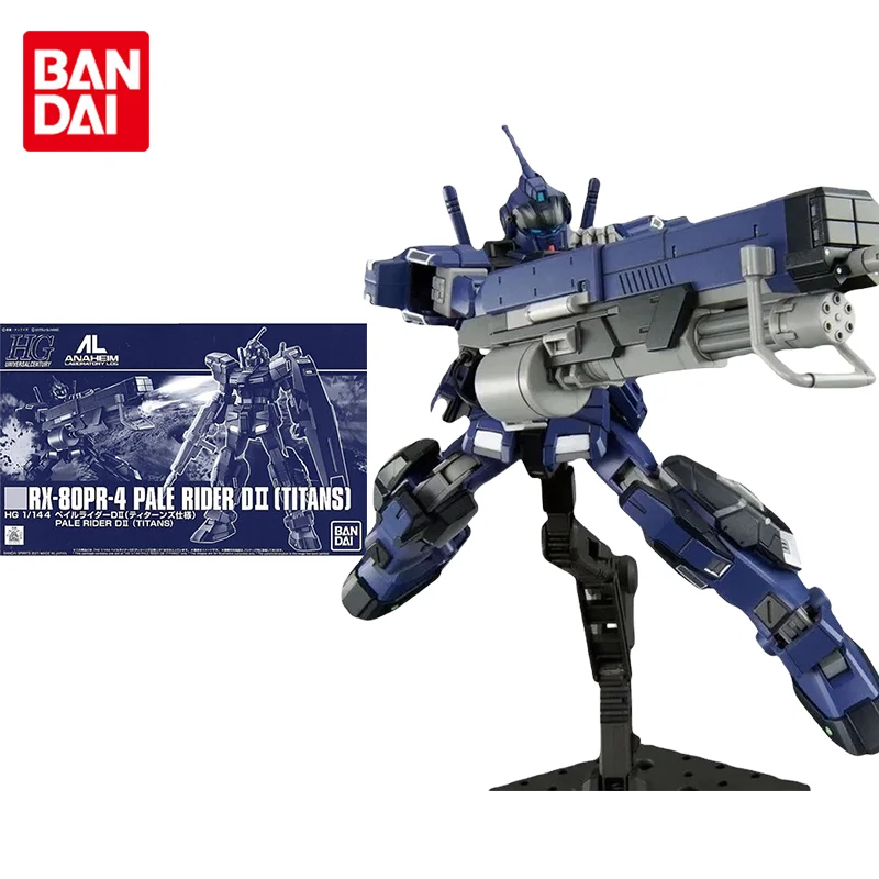 

Bandai Gundam Model Kit Anime Figure HG 1/144 RX-80PR Pale Rider D2 TITANS Genuine Gunpla Anime Action Figure Toys for Children