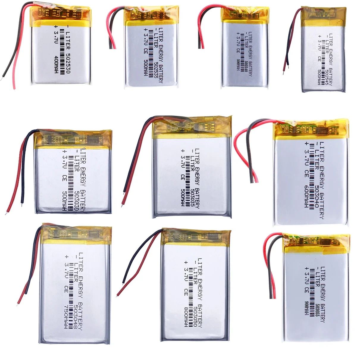 3.7V Lithium Polymer Rechargeable Battery for  Mp3 GPS PSP Vedio Game bluetooth smart watch Tachograp