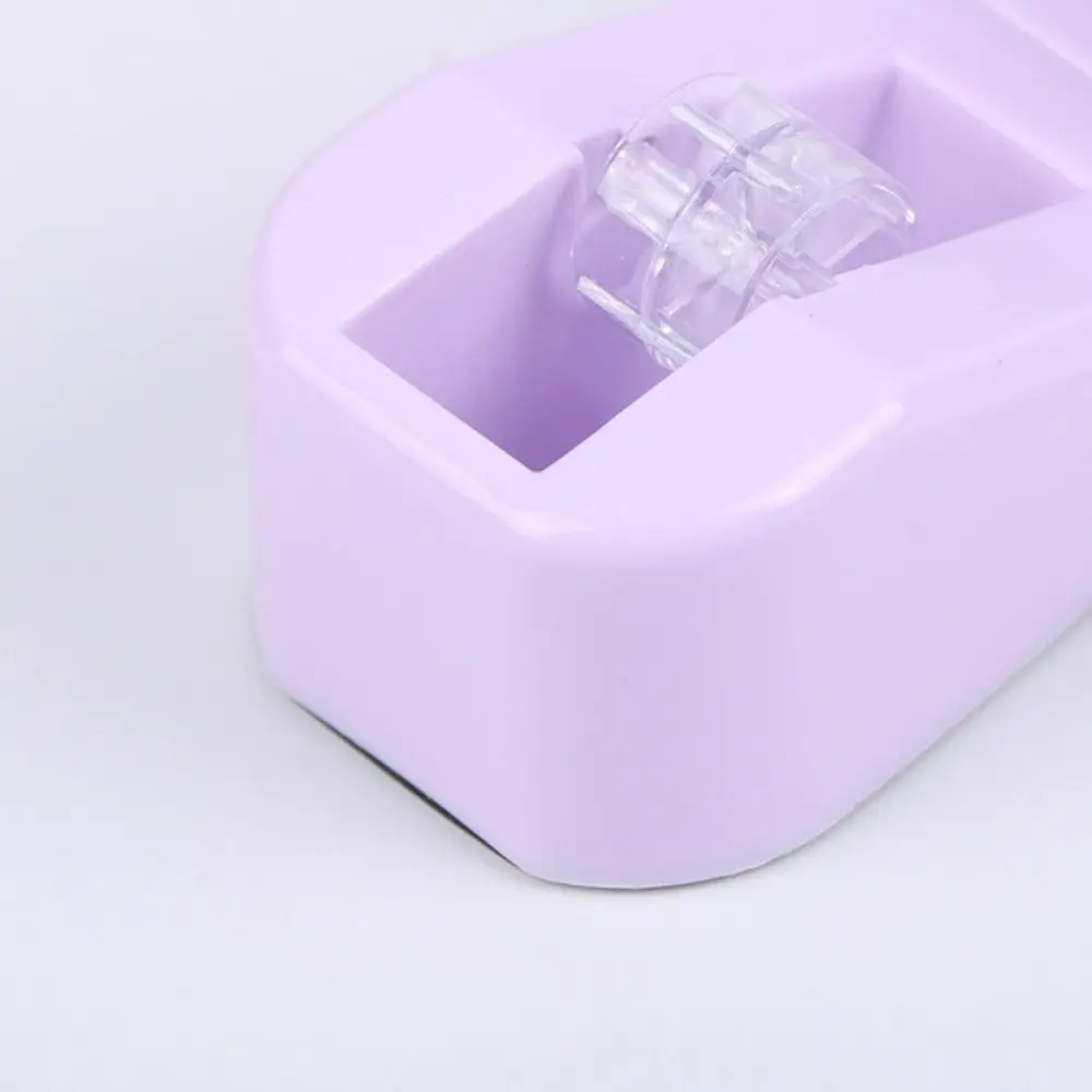 Macaron Color Mini Tape Dispenser Plastic Desktop Tape Holder Convenient Tape Cutter Students Gift School Office Supplies